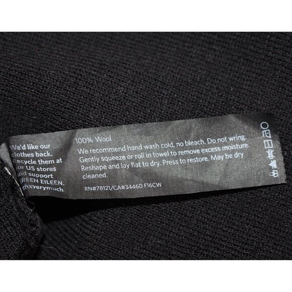 Eileen Fisher - Washable Wool Crepe Knee Length Skirt, Black, XS **The OG** - Picture 4 of 7